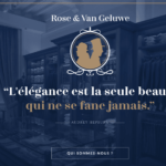 Rose et Van Geluwe Le tailoring personnalisé